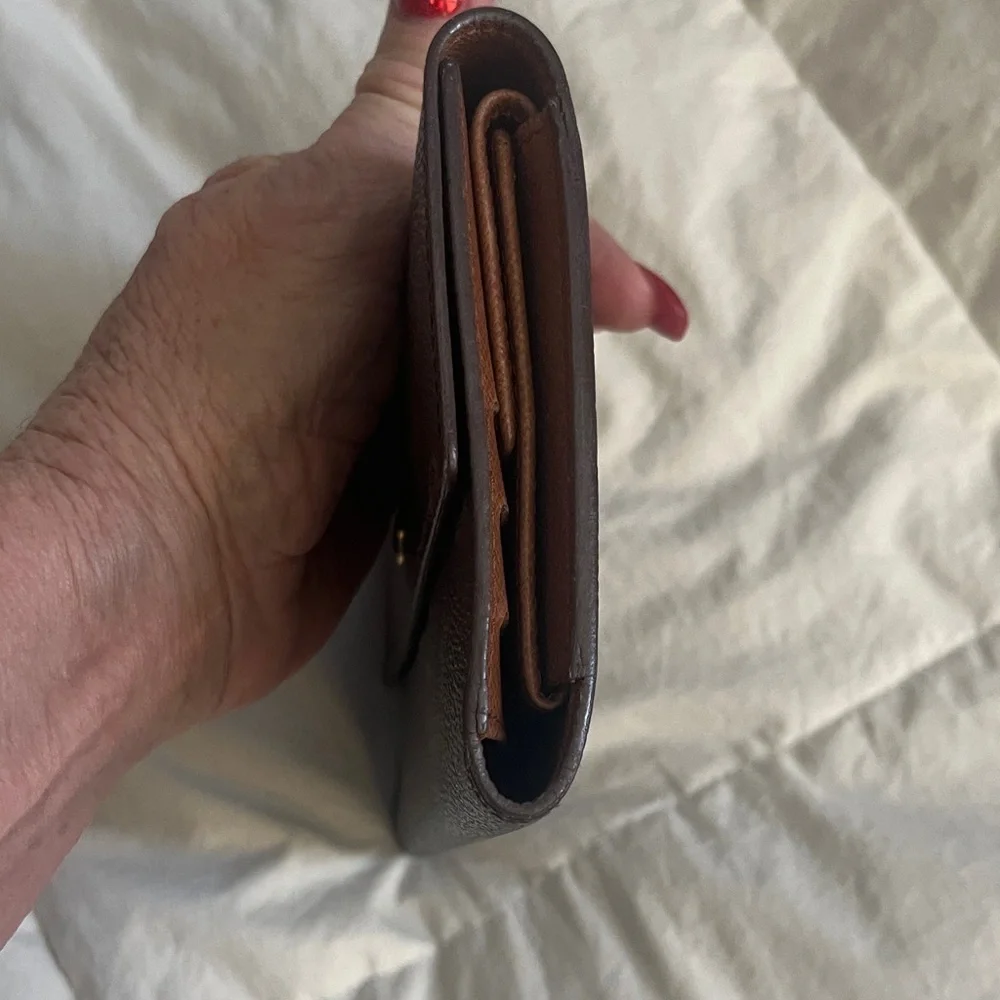Louis Vuitton Black and Brown Monogram Clutch/Trifold Wallet. - Picture 7 of 14